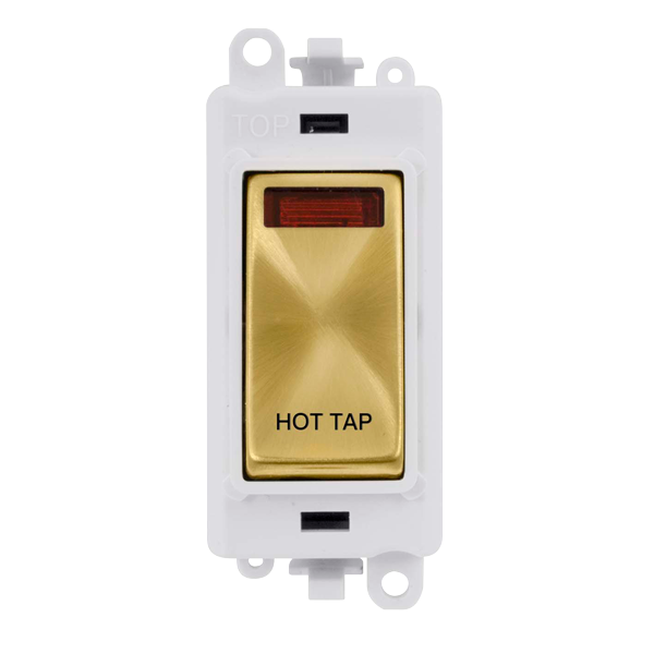 Click Gird Pro 20AX DP HOT TAP White Insert Switch Module with Neon GM2018NPWxx-HT