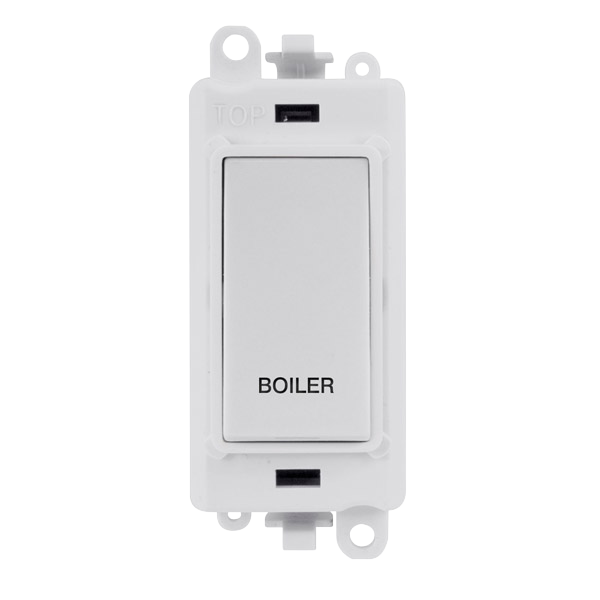 Click Gird Pro 20AX DP BOILER White Insert Switch Module GM2018PWxx-BL