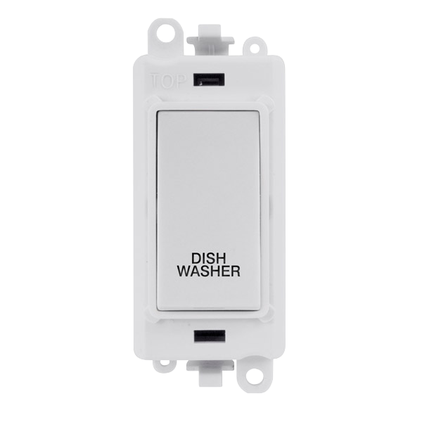 Click Gird Pro 20AX DP DISHWASHER White Insert Switch Module GM2018PWxx-DW