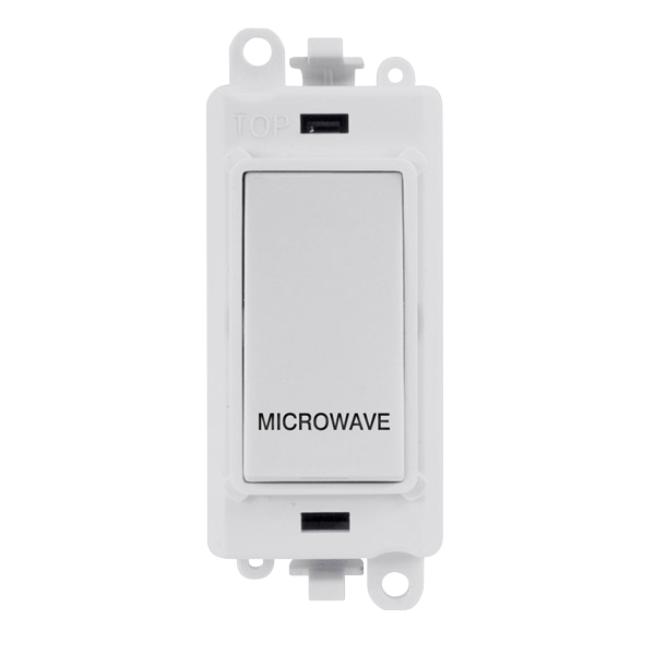 Click Gird Pro 20AX DP MICROWAVE White Insert Switch Module GM2018PWxx-MW