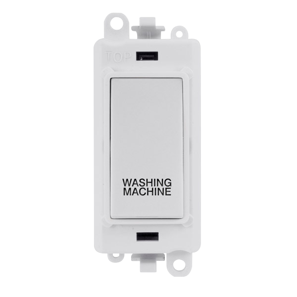 Click Gird Pro 20AX DP WASHING MACHINE White Insert Switch Module GM2018PWxx-WM