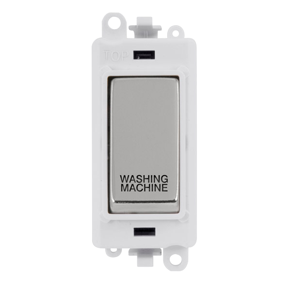 Click Gird Pro 20AX DP WASHING MACHINE White Insert Switch Module GM2018PWxx-WM
