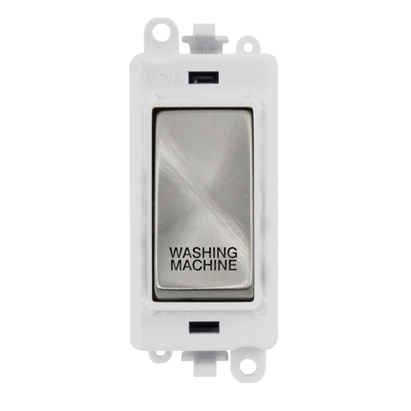 Click Gird Pro 20AX DP WASHING MACHINE White Insert Switch Module GM2018PWxx-WM