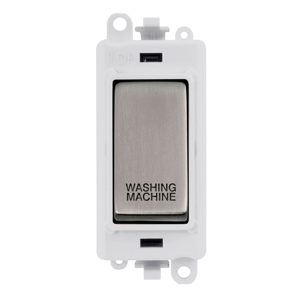 Click Gird Pro 20AX DP WASHING MACHINE White Insert Switch Module GM2018PWxx-WM