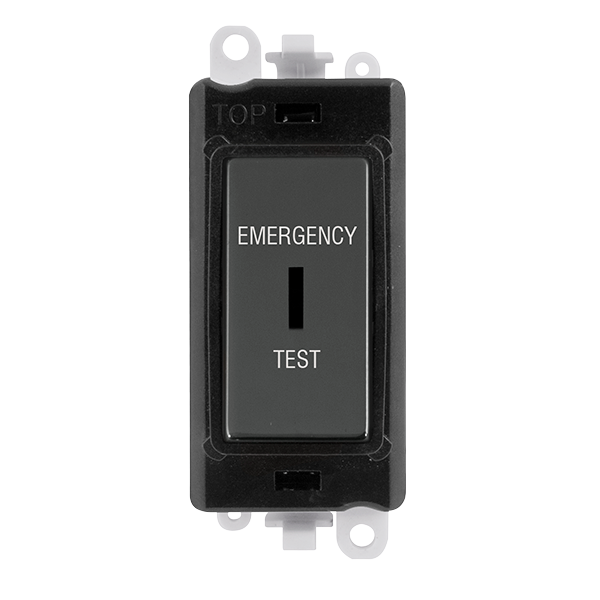 Click Gird Pro 20AX DP EMERGENCY TEST Keyswitch Black Insert Switch Module GM2046BKxxET