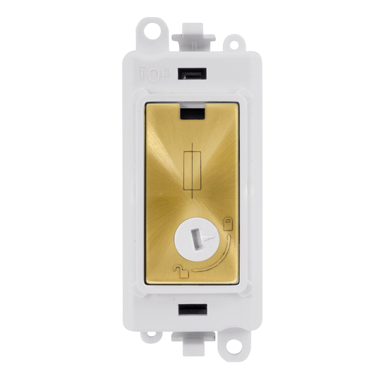 Click Gird Pro 13A Fused Lockable White Insert Module GM2047-LPWxx
