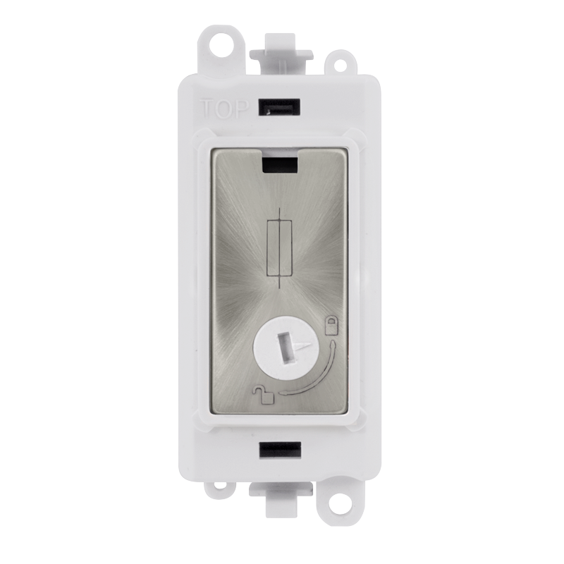 Click Gird Pro 13A Fused Lockable White Insert Module GM2047-LPWxx