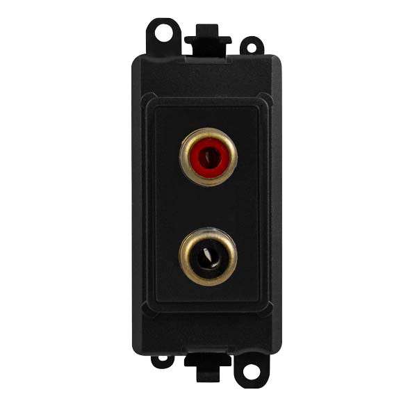 Click Grid Pro Twin RCA Phono Outlet Module GM2490xx