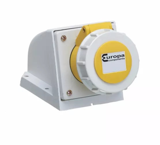 Europa IP67 110V 16A 2P+E Yellow Surface Socket ISSW163F