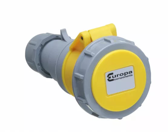 Europa IP67 110V 32A 2P+E Yellow Inline Socket Coupler ISW323F