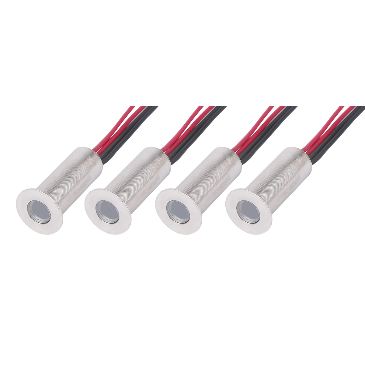 ELD Microdisc Plinth 4 Light Kit Brushed Nickel LED 6000K with Driver LED-PL2-KIT4-WH