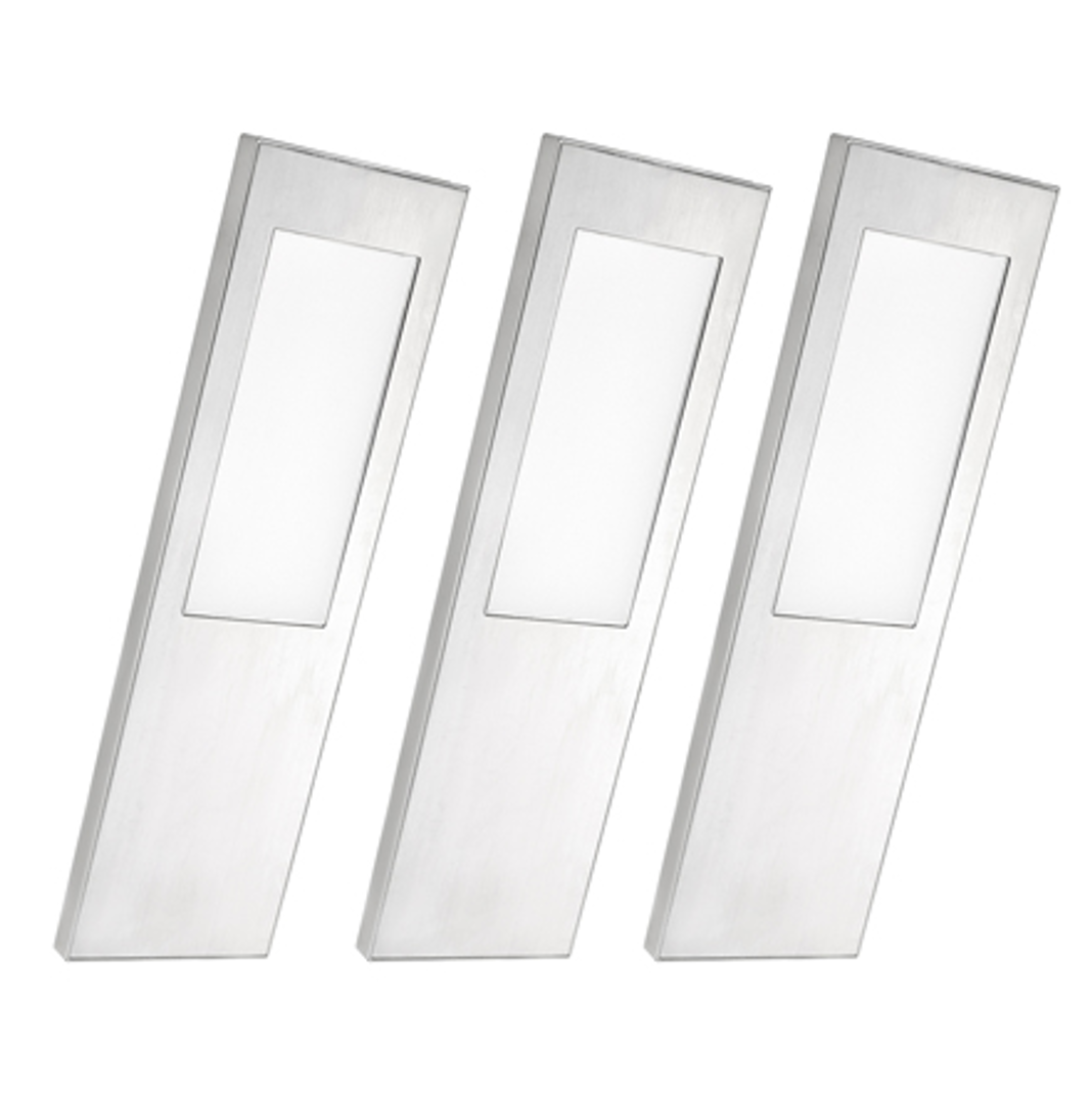 ELD 3 Light Slim Under Cabinet Kit Brushed Steel LED 4000K with Driver MD-SU3-NW