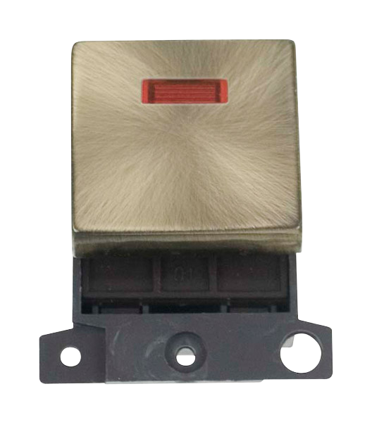 Click MiniGrid 20A DP Switch Module with Neon (Twin Width) MD023