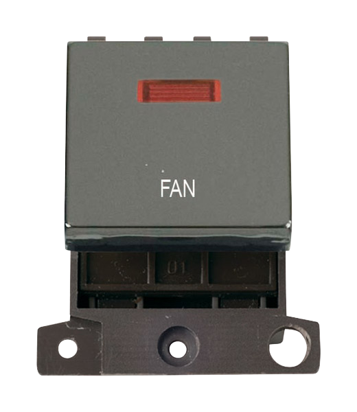 Click MiniGrid 20A DP FAN Switch Module with Neon (Twin Width) MD023xx-FN