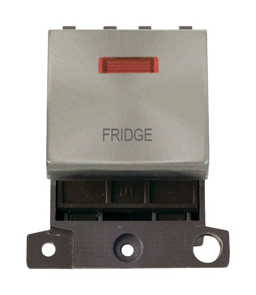 Click MiniGrid 20A DP FRIDGE Switch Module with Neon (Twin Width) MD023xx-FD
