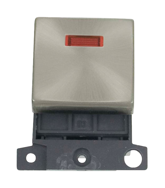 Click MiniGrid 20A DP Switch Module with Neon (Twin Width) MD023