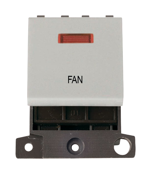 Click MiniGrid 20A DP FAN Switch Module with Neon (Twin Width) MD023xx-FN