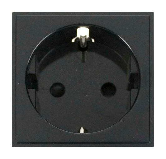 Click New Media 16A European Schuko Socket Outlet Module (Twin Width) MM020xx