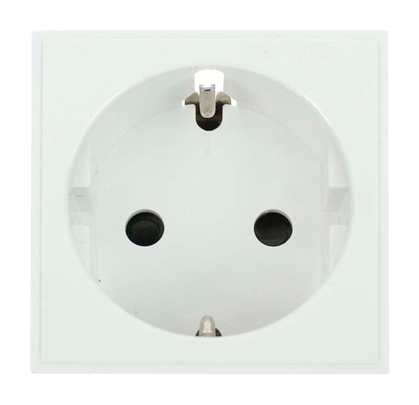 Click New Media 16A European Schuko Socket Outlet Module (Twin Width) MM020xx
