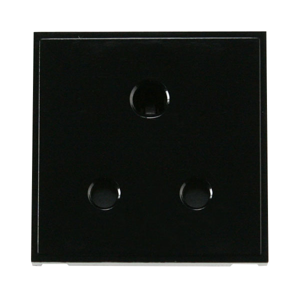 Click New Media 5A Round Pin Socket Outlet Module (Twin Width) MM038xx