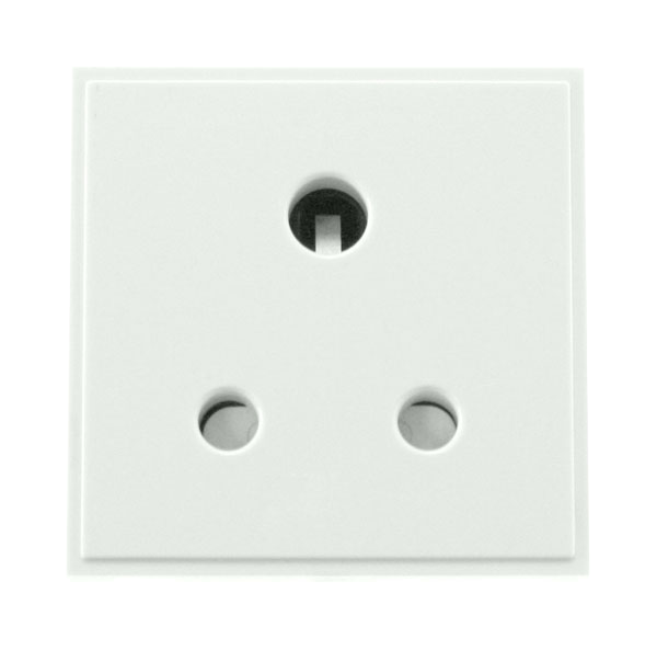 Click New Media 5A Round Pin Socket Outlet Module (Twin Width) MM038xx