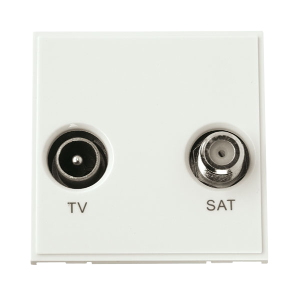 Click New Media Diplexed TV & Satellite Module (Twin Width) MM425xx