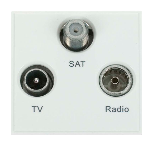 Click New Media Triplexed TV, Radio & Satellite Module (Twin Width) MM430xx