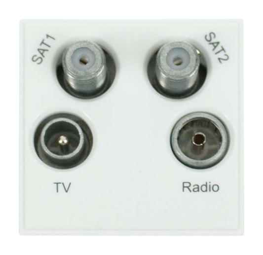 Click New Media Quad TV, Radio, Sat 1 & Sat 2 Module (Twin Width) MM440xx