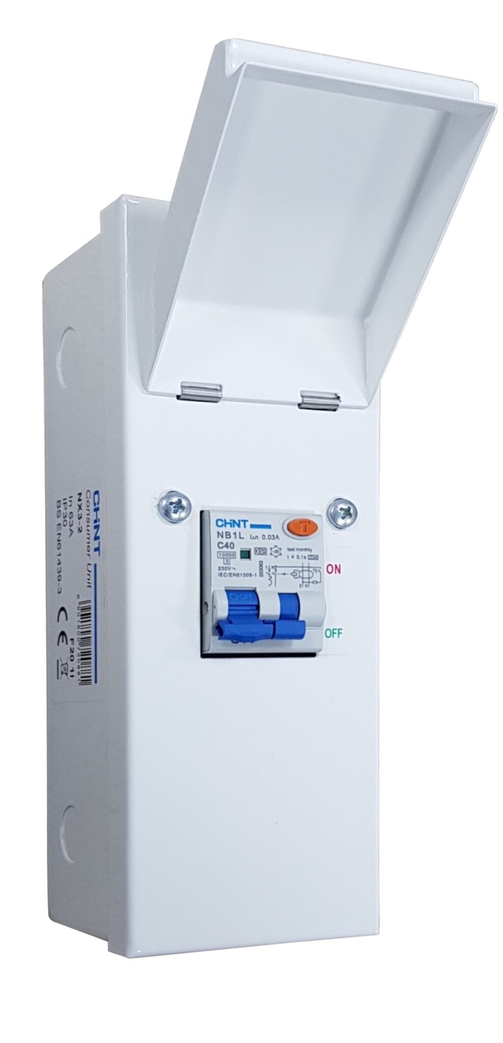 Chint 2 Way 40A Type A C Curve RCBO EV Charging Metal Unit NX3-2EV40