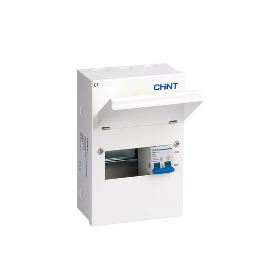 Chint 6 Way (4 Free) Metal Consumer Unit with 100a Mains Switch NX3-6MS
