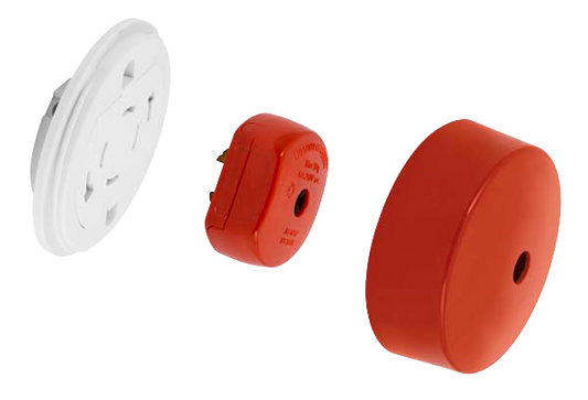 Click Flow 6A Red 4 Pin Fast Fit Plug In Ceiling Rose PRC1440RD
