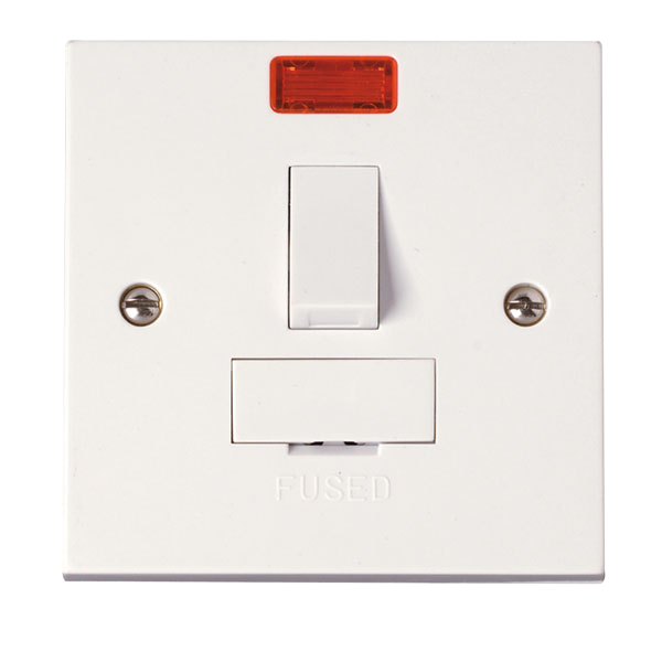 Click Polar 13A Switched Fused Spur Connection Unit with Neon PRW052