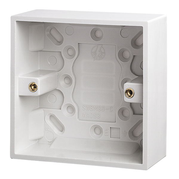 Click Polar 1 Gang 35mm Pattress Back Box PRW083