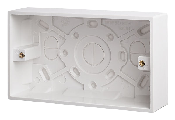Click Polar 2 Gang 35mm Pattress Back Box PRW084