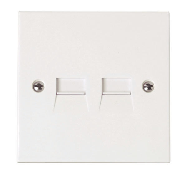 Click Polar Twin Master Telephone Outlet PRW122