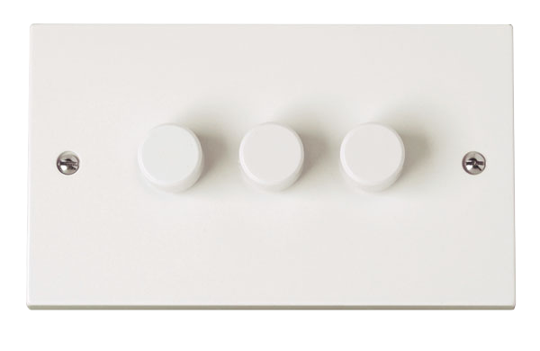 Click Polar 3 Gang 2 Way 100W LED Dimmer Switch PRW163