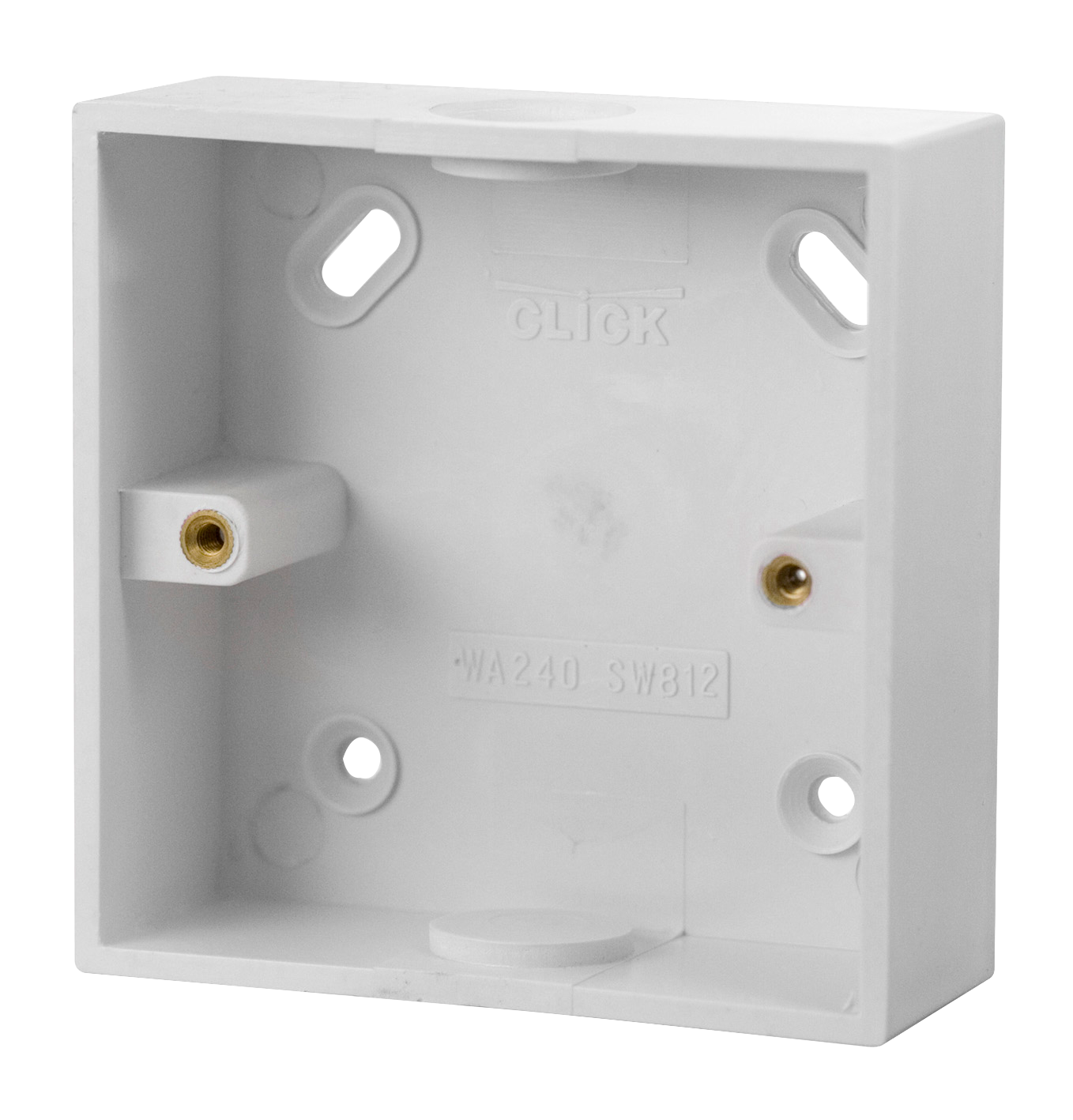 Click Polar 1 Gang 29mm Conduit Knock Out PVC Back Box PRW240