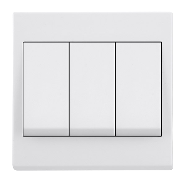 Click Polar 10AX 3 Gang 2 Way Wide Rocker Switch PRW813