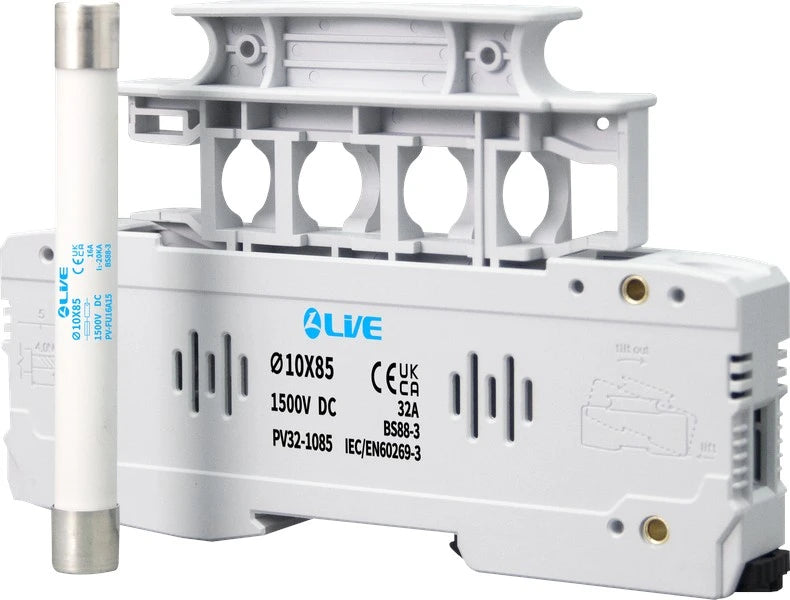 Live Electrical 32A 1500VDC Photovoltaic Fuse Holder PV32-1085