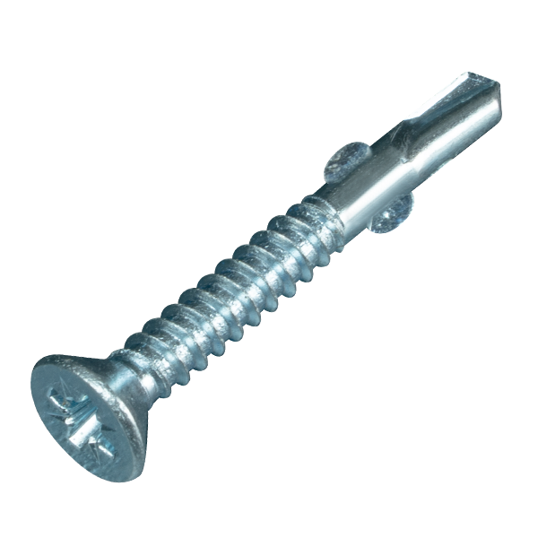 Unicrimp Q-Crimp 4.8 x 25mm Pozi Countersunk Light Self-Drill Screws QCHC48X25