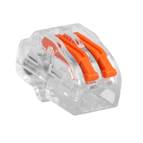 Unicrimp Q-Nect 32A 450V 2 Port Transparent Lever Wire Connector 50 Pack QL2322
