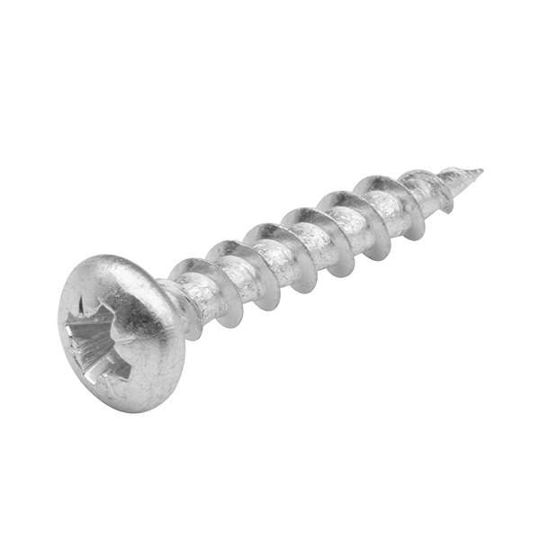 Unicrimp Q-Crimp 8 x 1" Pozi Panhead Self-Tapping BZP Screws QPPST8-1