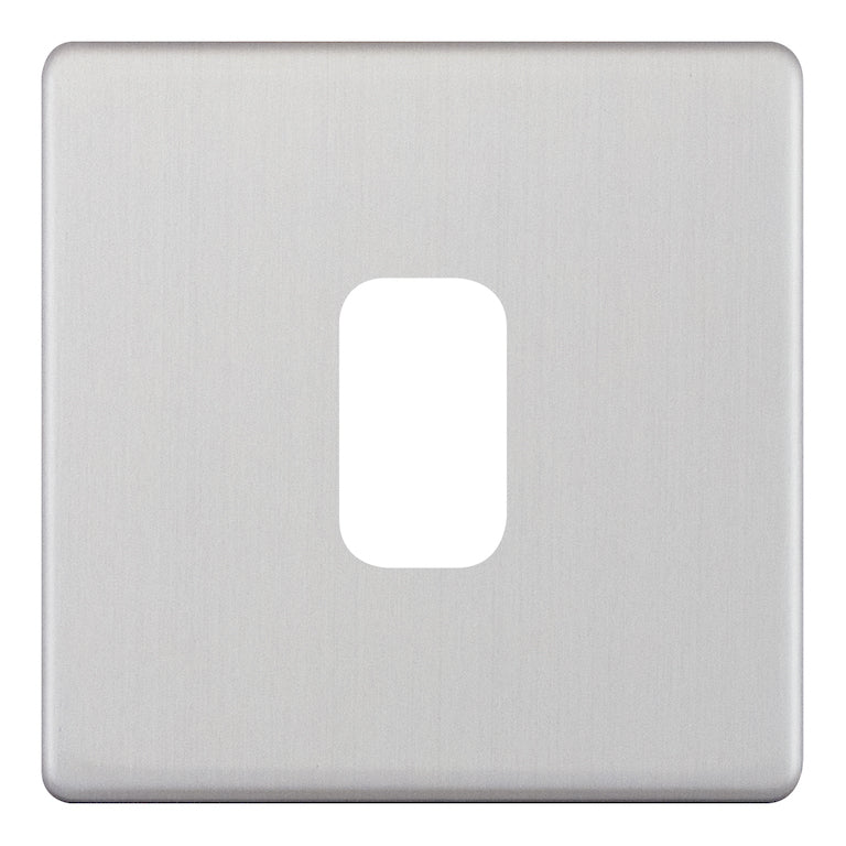 Selectric GRID360 1 Aperture Modular Plate 5M-PLUS Screwless Satin Chrome SGRID360-251