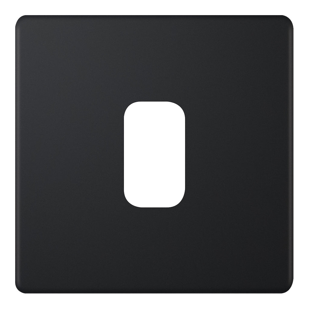 Selectric GRID360 1 Aperture Modular Plate 5M-PLUS Screwless Matt Black SGRID360-420