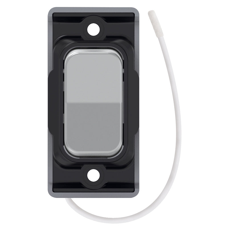 Selectric GRID360 Kinetic Retractive On/Off Switch Satin Chrome with Black Insert SGRID360-491