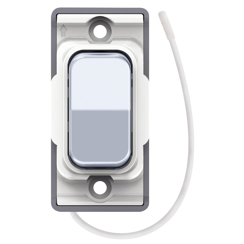 Selectric GRID360 Kinetic Retractive On/Off Switch Polished Chrome with White Insert SGRID360-493