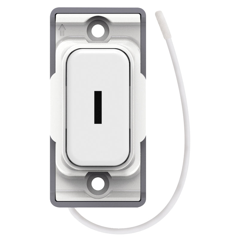 Selectric GRID360 Kinetic Push On/Off Emergency Key Switch Matt White with White Insert SGRID360-511