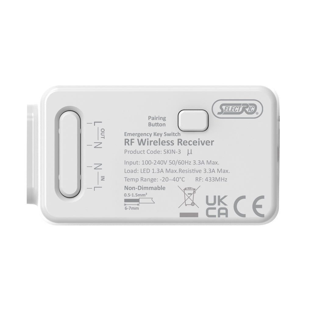 Selectric GRID360 Kinetic Wireless Receiver Standard On/Off Control for Emergency Key Switch SKIN-3