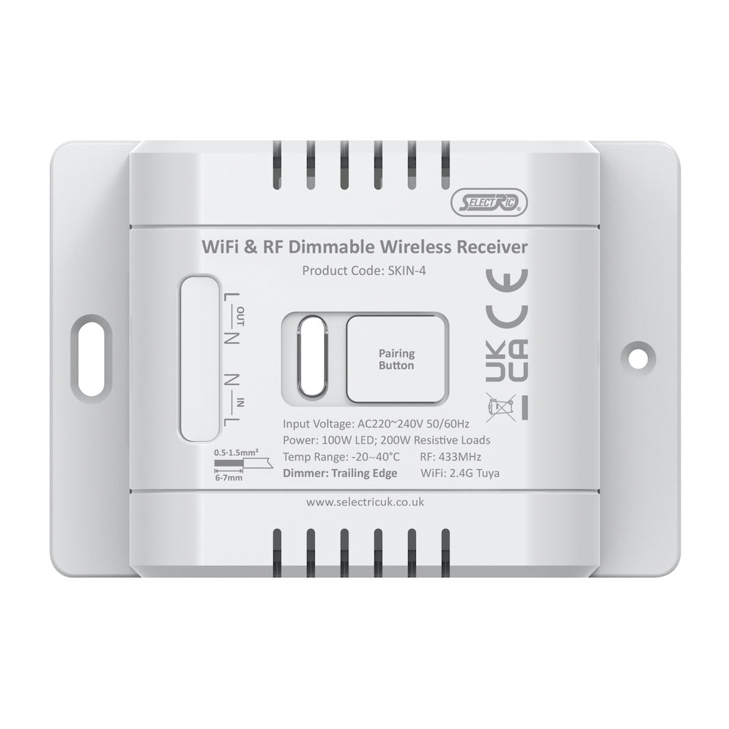 Selectric GRID360 Kinetic Wireless Receiver Smart & Standard On/Off Control for Dimming SKIN-4