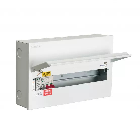 Europa Sentinel 18 Way (16 Free) Metal Consumer Unit with 100A Main Switch SLCU18M